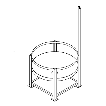 Chemtainer Cone Bottom Tank Stand With Mixer Mount (For 350 Gallon Tank) 1