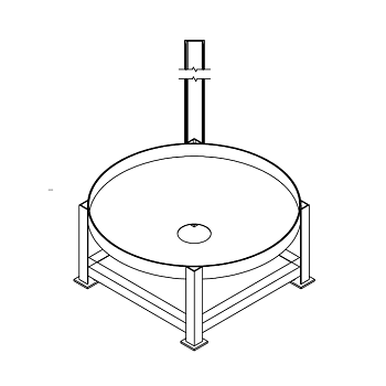 Chemtainer Cone Bottom Tank Stand With Mixer Mount (For 500 Gallon Tank) 1