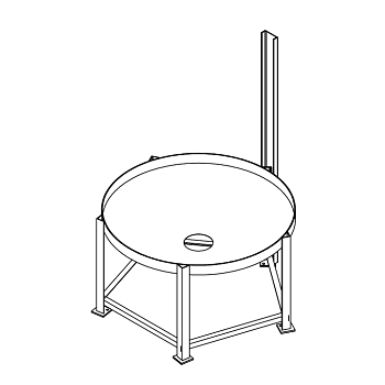 Chemtainer Cone Bottom Tank Stand With Mixer Mount (For 750 Gallon Tank) 1