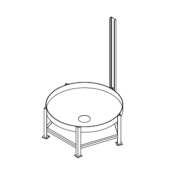 Chemtainer Cone Bottom Tank Stand With Mixer Mount (For 1000 Gallon Tank) 1