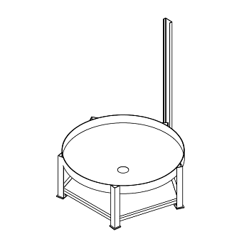 Chemtainer Cone Bottom Tank Stand With Mixer Mount (For 1500 Gallon Tank) 1
