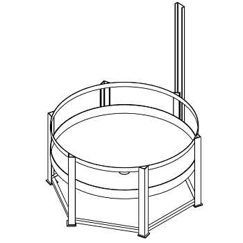Chemtainer Cone Bottom Tank Stand With Mixer Mount (For 2000 Gallon Tank) 1