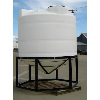 Custom Roto-Molding 2000 Gallon Closed Head Cone Bottom Tank 1
