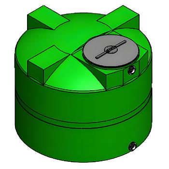 Custom Roto-Molding 525 Gallon Water Storage Tank 1