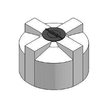 Custom Roto-Molding 55 Gallon Closed Head Cone Bottom Tank 1