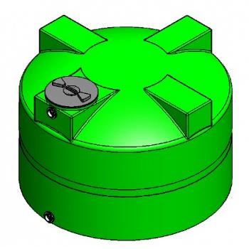 Custom Roto-Molding 750 Gallon Water Storage Tank (Short) 1