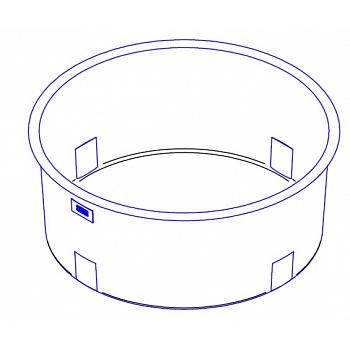 Duracast Round Open Top Aquaculture Tank - 1000 Gallon 1