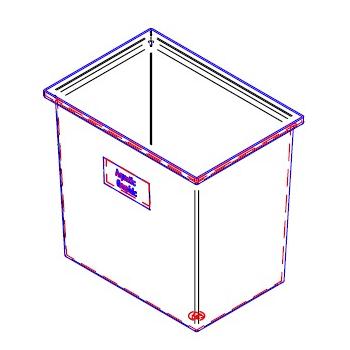 Duracast Rectangular Open Top Aquaculture Tank - 16 Gallon 1