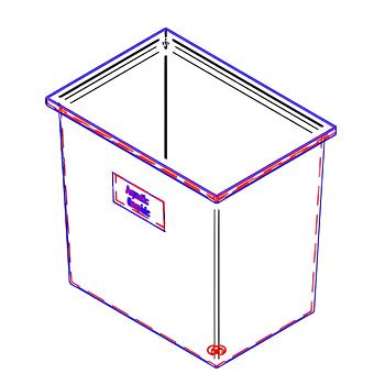 Duracast Rectangular Open Top Aquaculture Tank - 58 Gallon 1