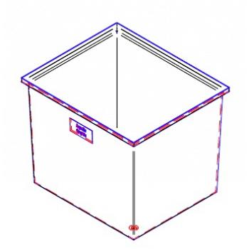 Duracast Rectangular Open Top Aquaculture Tank - 150 Gallon 1