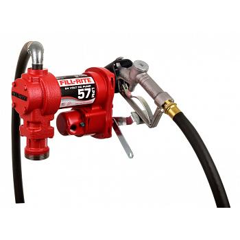 Fill-Rite FR2410H 24V Fuel Transfer Pump (Manual Nozzle, Discharge Hose, Suction Pipe) - 15 GPM 1