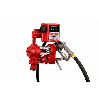 Fill-Rite FR2411H 24V Fuel Transfer Pump (Manual Nozzle, Hose, Gallon Meter, Suction Pipe) - 15 GPM 1