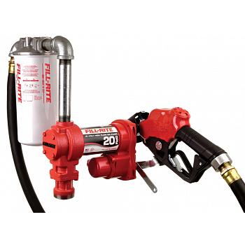 Fill-Rite FR4210HBFQ 12V Fuel Transfer Pump (Auto Nozzle, Hose, Filter, Suction Pipe) - 20 GPM 1