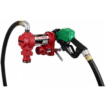 Fill-Rite FR4210HD 12V Fuel Transfer Pump (Suction Pipe, 12\' Hose & Auto Nozzle) - 20 GPM 1