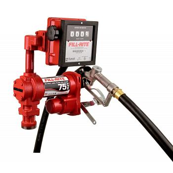 Fill-Rite FR4211HL 12V Fuel Transfer Pump (Manual Nozzle, Hose, Liter Meter, Suction Pipe) - 20 GPM 1