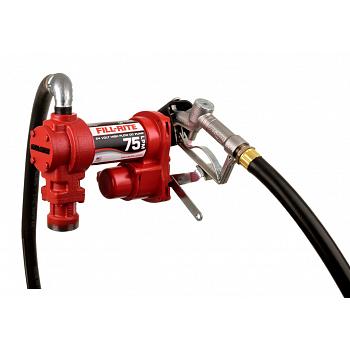 Fill-Rite FR4410H 24V Fuel Transfer Pump (Manual Nozzle, Discharge Hose, Suction Pipe) - 20 GPM 1