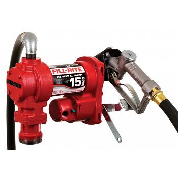 Fill-Rite FR610H 115V Fuel Transfer Pump (Manual Nozzle, Hose, Suction Pipe) - 15 GPM 1