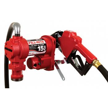 Fill-Rite FR610HA 115V Fuel Transfer Pump (Unleaded Auto Nozzle, Hose, Suction Pipe) - 15 GPM 1