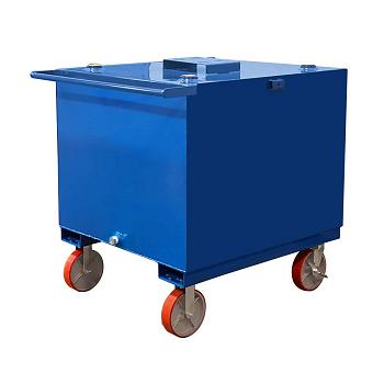 Fluidall Single Wall Lube Oil Tank With Pockets & Casters - 185 Gallon 1