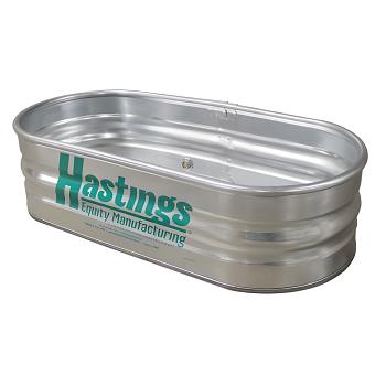 Hastings 22GA Steel Round End Sheep Stock Tank - 2\' x 1\' x 4\' - 48 Gallon 1