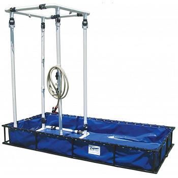 Husky Aluminum Frame Decon Shower System - 5\' x 5\' x 1\' 1