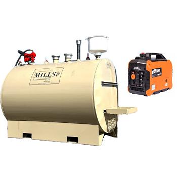 Mills Double Wall Mule Generator Powered Skid Tank (UL142) - 550 Gallons 1