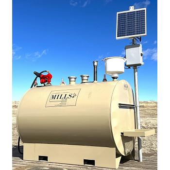 Mills Double Wall Mule Solar Powered Skid Tank (UL142) - 550 Gallons 1