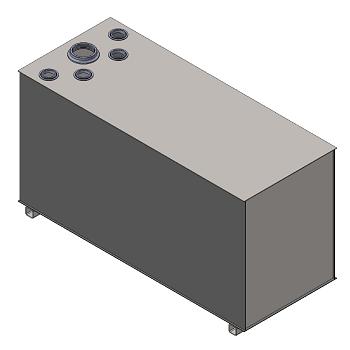 Newberry Single Wall Under Catwalk Oil / Fuel Tank - 165 Gallon 1