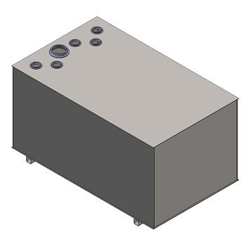 Newberry Single Wall Under Catwalk Oil / Fuel Tank - 240 Gallon 1