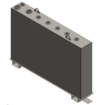 Newberry Double Wall Slim Lube Oil / Fuel Tank - 105 Gallon 1