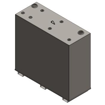 Newberry Double Wall Slim Lube Oil / Fuel Tank - 400 Gallon 1
