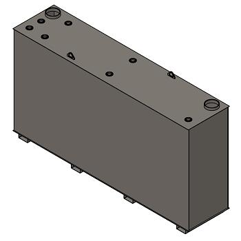 Newberry Double Wall Slim Lube Oil / Fuel Tank - 700 Gallon 1