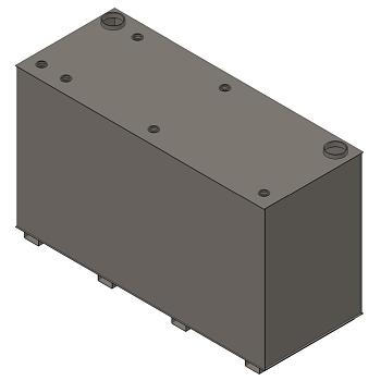 Newberry Double Wall Slim Lube Oil / Fuel Tank - 1000 Gallon 1