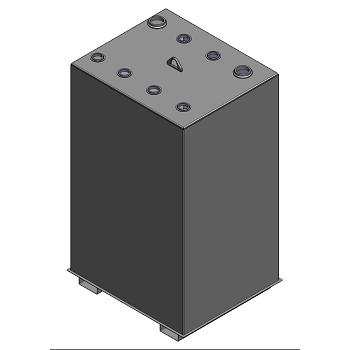 Newbery Double Wall Bulk Lube Oil / Fuel Tank - 250 Gallon 1