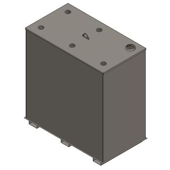 Newberry Single Wall Slim Lube Oil / Fuel Tank - 500 Gallon 1