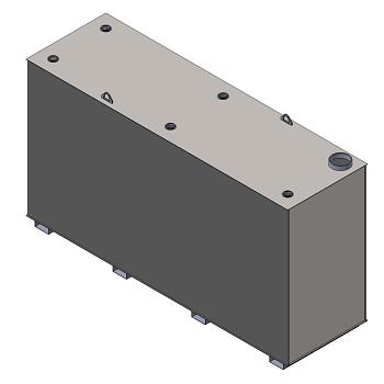 Newberry Single Wall Slim Lube Oil / Fuel Tank - 1000 Gallon 1