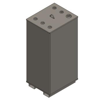 Newbery Single Wall Bulk Lube Oil / Fuel Tank - 200 Gallon 1