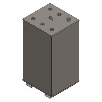 Newbery Single Wall Bulk Lube Oil / Fuel Tank - 250 Gallon 1