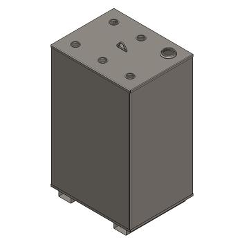 Newbery Single Wall Bulk Lube Oil / Fuel Tank - 300 Gallon 1