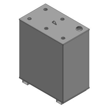 Newbery Single Wall Bulk Lube Oil / Fuel Tank - 400 Gallon 1