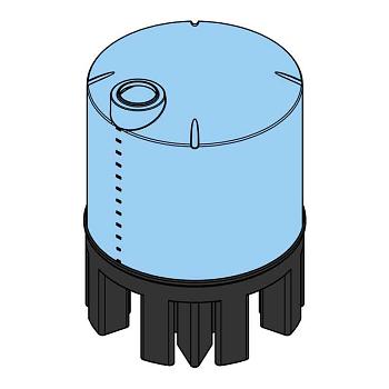 Norwesco Heavy Duty Cone Bottom Tank with Stand - 3000 Gallon (30 Degree Slope) 1