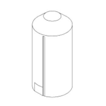 Norwesco Vertical Chemical Storage Tank - 75 Gallon 1