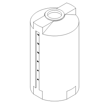 Norwesco Vertical Water Storage Tank (Black) - 150 Gallon 1