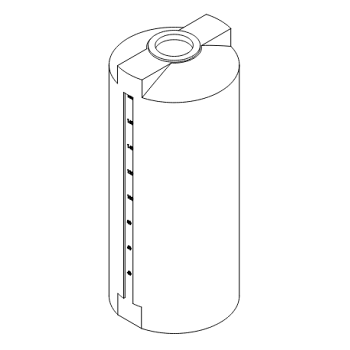 Norwesco Vertical Chemical Storage Tank - 175 Gallon 1