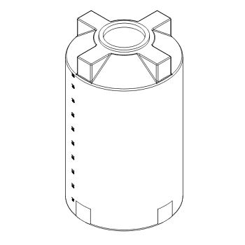 Norwesco Vertical Water Storage Tank (Green) - 525 Gallon 1