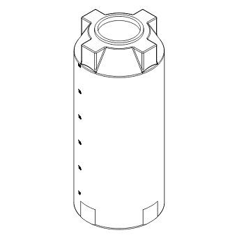 Norwesco Vertical Water Storage Tank (Black) - 300 Gallon 1