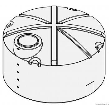 Norwesco Vertical Chemical Storage Tank (Gusset Top) - 1100 Gallon 1