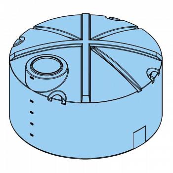 Norwesco Vertical Heavy Duty Chemical Storage Tank (Gusset Top) - 1100 Gallon 1