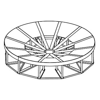 Norwesco Cone Bottom Tank Stand (For 10000 Gallon) - 15 Degree Slope 1