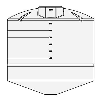 Norwesco Cone Bottom Tank - 1050 Gallon 1